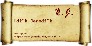 Mák Jermák névjegykártya